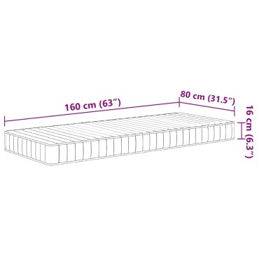 vidaXL Στρώμα Αφρού Παιδικό Medium Soft 80x160cm 1 τεμ. - Μονό