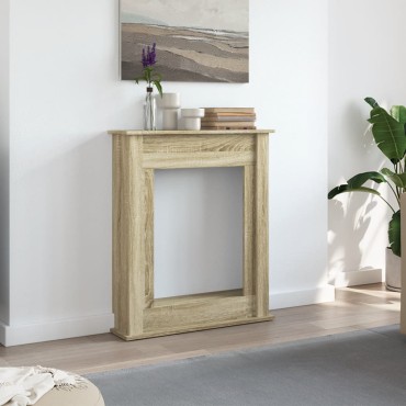 vidaXL Πλαίσιο Τζακιού Sonoma Δρυς 75x20x87,5 εκ. από Επεξ. Ξύλο