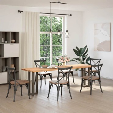 vidaXL Πόδια τραπεζιού κονσόλας σχήμα T 2 τεμ. 38x25x(72-73)cm Ατσάλι