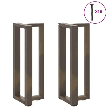 vidaXL Πόδια τραπεζιού κονσόλας σχήμα T 2 τεμ. 38x25x(72-73)cm Ατσάλι