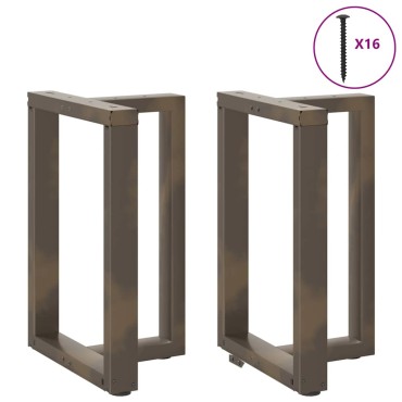 vidaXL Πόδια τραπεζαρίας σε σχήμα T 2 τεμ. 50x35x(72-73)cm Ατσάλι