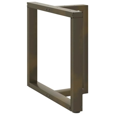 vidaXL Πόδια τραπεζαρίας σε σχήμα T 2 τεμ. 80x35x(72-73)cm Ατσάλι