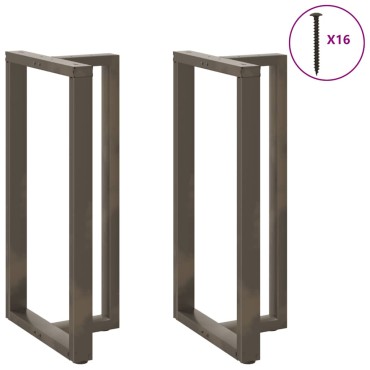 vidaXL Πόδια τραπεζιού μπαρ σχήμα T 2 τεμ. 60x35x(110-111)cm Ατσάλι