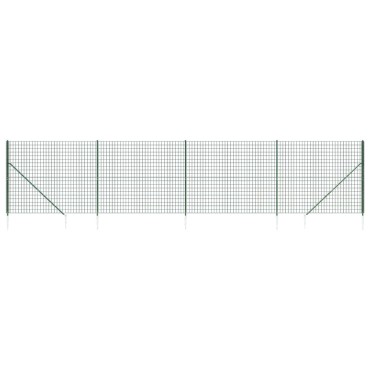 vidaXL Συρματόπλεγμα Περίφραξης Πράσινο 1,4x10 μ. με Καρφωτές Βάσεις