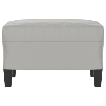 vidaXL Υποπόδιο Ανοιχτό Γκρι 60x50x41cm από Ύφασμα Μικροϊνών 1 τεμ.