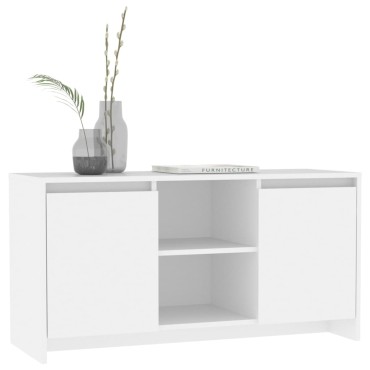 vidaXL Έπιπλο Τηλεόρασης Λευκό 102x37,5x52,5cm από Επεξ. Ξύλο