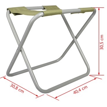 Esschert Design Τσάντα Εργαλείων Κήπου και Σκαμπό Γκρι GT85