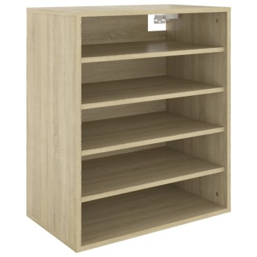 vidaXL Παπουτσοθήκη Sonoma Δρυς 60x35x70cm από Επεξ. Ξύλο