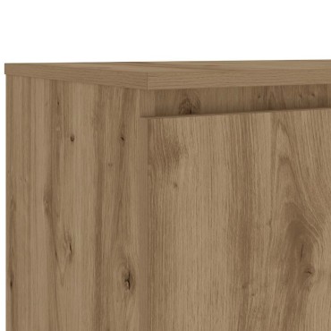 ντουλάπι τηλεόρασης vidaXL με φώτα LED Artisan Oak Κατασκευασμένο ξύλο 140x40x35,5 cm