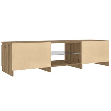 ντουλάπι τηλεόρασης vidaXL με φώτα LED Artisan Oak Κατασκευασμένο ξύλο 140x40x35,5 cm