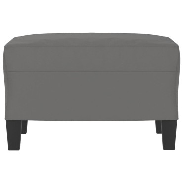 vidaXL Υποπόδιο Σκούρο Γκρι 60x50x41cm από Ύφασμα Μικροϊνών 1 τεμ.