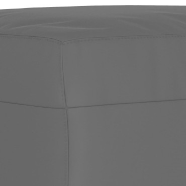 vidaXL Υποπόδιο Σκούρο Γκρι 60x50x41cm από Ύφασμα Μικροϊνών 1 τεμ.