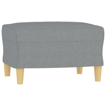 vidaXL Υποπόδιο Ανοιχτό Γκρι 60x50x41cm Υφασμάτινο 1 τεμ.