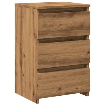 vidaXL Κομοδίνο Αρτισιανή Δρυς 40x35x62,5cm από Επεξεργασμένο Ξύλο 1 τεμ.