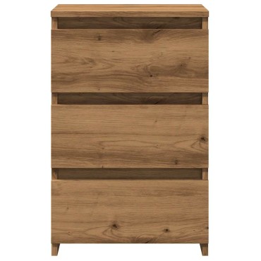 vidaXL Κομοδίνο Αρτισιανή Δρυς 40x35x62,5cm από Επεξεργασμένο Ξύλο 1 τεμ.