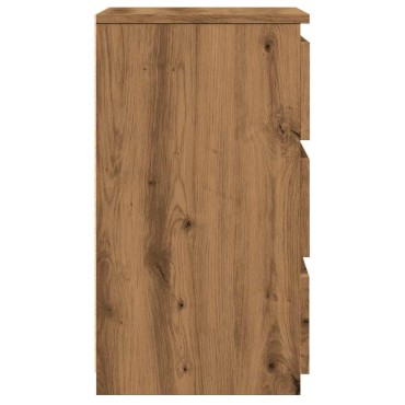vidaXL Κομοδίνο Αρτισιανή Δρυς 40x35x62,5cm από Επεξεργασμένο Ξύλο 1 τεμ.