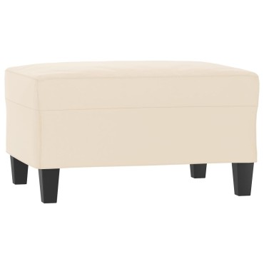 vidaXL Υποπόδιο Μπεζ 70x55x41cm από Ύφασμα Μικροϊνών 1 τεμ.