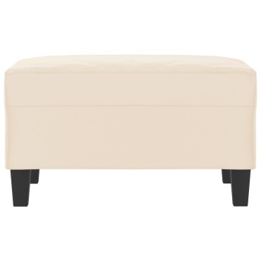 vidaXL Υποπόδιο Μπεζ 70x55x41cm από Ύφασμα Μικροϊνών 1 τεμ.