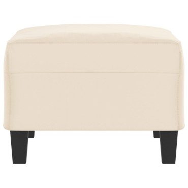 vidaXL Υποπόδιο Μπεζ 70x55x41cm από Ύφασμα Μικροϊνών 1 τεμ.