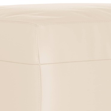 vidaXL Υποπόδιο Μπεζ 70x55x41cm από Ύφασμα Μικροϊνών 1 τεμ.