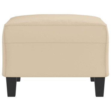 vidaXL Υποπόδιο Κρεμ 70x55x41cm από Ύφασμα Μικροϊνών 1 τεμ.