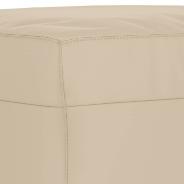 vidaXL Υποπόδιο Κρεμ 70x55x41cm από Ύφασμα Μικροϊνών 1 τεμ.