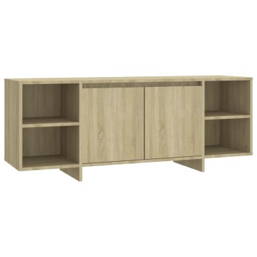 vidaXL Έπιπλο Τηλεόρασης Sonoma Δρυς 130x35x50cm από Μοριοσανίδα