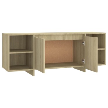 vidaXL Έπιπλο Τηλεόρασης Sonoma Δρυς 130x35x50cm από Μοριοσανίδα