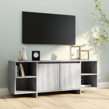 vidaXL Έπιπλο Τηλεόρασης Γκρι Sonoma 130x35x50cm από Μοριοσανίδα