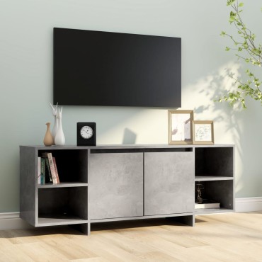 vidaXL Έπιπλο Τηλεόρασης Γκρι Σκυροδέματος 130x35x50cm από Μοριοσανίδα