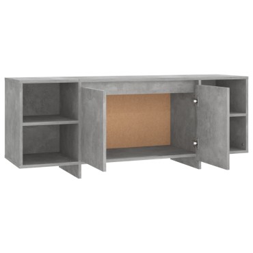 vidaXL Έπιπλο Τηλεόρασης Γκρι Σκυροδέματος 130x35x50cm από Μοριοσανίδα