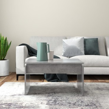 vidaXL Τραπεζάκι Σαλονιού Γκρι Σκυρ. 68x50x38cm από Επεξ. Ξύλο 1 τεμ.
