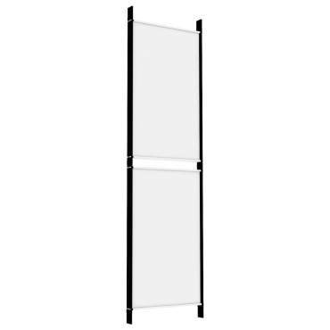 vidaXL Διαχωριστικό Δωματίου με 4 Πάνελ Λευκό 200x180cm από Ύφασμα 1 τεμ.