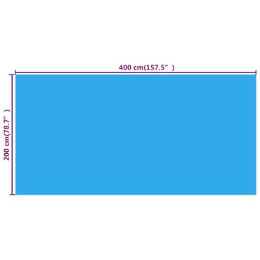 vidaXL Κάλυμμα Πισίνας Μπλε 400 x 200 εκ. από Πολυαιθυλένιο