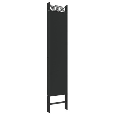 vidaXL Διαχωριστικό Δωματίου με 6 Πάνελ Μαύρο 240x200cm από Ύφασμα 1 τεμ.