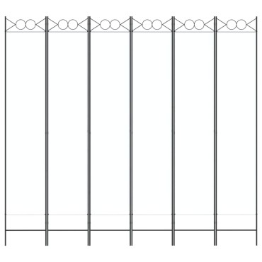 vidaXL Διαχωριστικό Δωματίου με 6 Πάνελ Λευκό 240x220cm από Ύφασμα 1 τεμ.