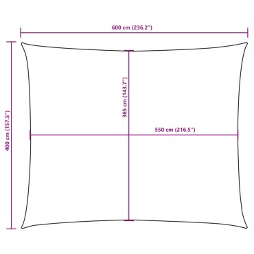 vidaXL Πανί Σκίασης Ορθογώνιο Taupe 4 x 6 μ. από Ύφασμα Oxford