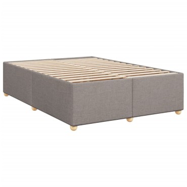 vidaXL Κρεβάτι Boxspring με Στρώμα Taupe 140x200cm Υφασμάτινο 1 τεμ. - Διπλό