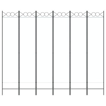 vidaXL Διαχωριστικό Δωματίου με 6 Πάνελ Λευκό 240x200cm από Ύφασμα 1 τεμ.