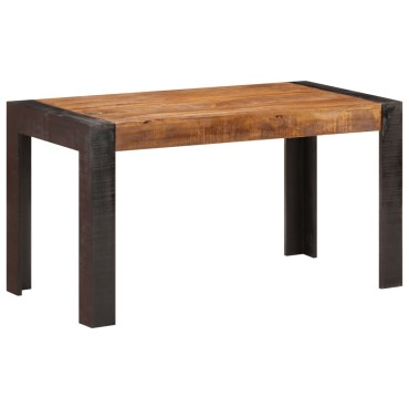 vidaXL Τραπεζαρία 140x70x76cm από Μασίφ Ακατέργαστο Ξύλο Μάνγκο 1 τεμ.