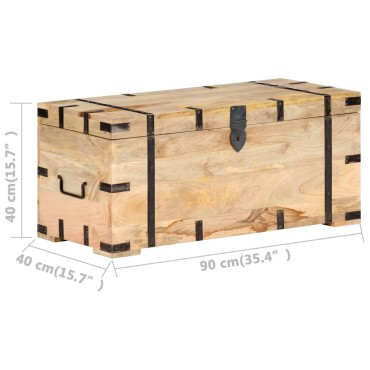 vidaXL Μπαούλο 90x40x40cm από Μασίφ Ξύλο Μάνγκο 1 τεμ.