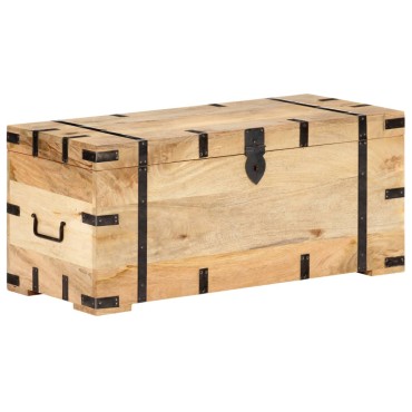 vidaXL Μπαούλο 90x40x40cm από Μασίφ Ξύλο Μάνγκο 1 τεμ.