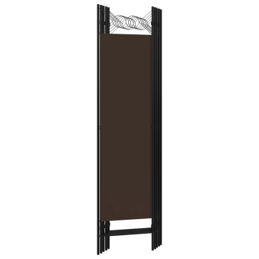 vidaXL Διαχωριστικό Δωματίου με 5 Πάνελ Καφέ 200x180cm 1 τεμ.