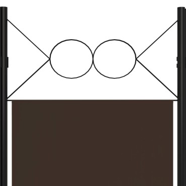 vidaXL Διαχωριστικό Δωματίου με 5 Πάνελ Καφέ 200x180cm 1 τεμ.