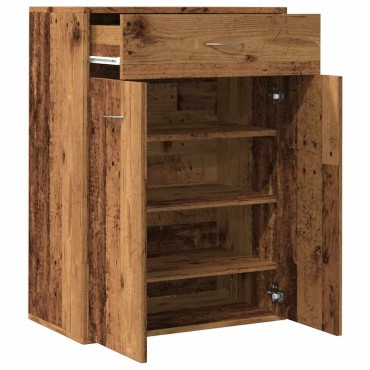 vidaXL Παπουτσοθήκη Παλιό Ξύλο 60x35x84cm από Μοριοσανίδα