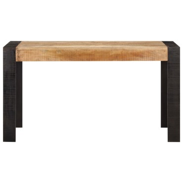 vidaXL Τραπεζαρία 140x70x76cm από Μασίφ Ακατέργαστο Ξύλο Μάνγκο 1 τεμ.