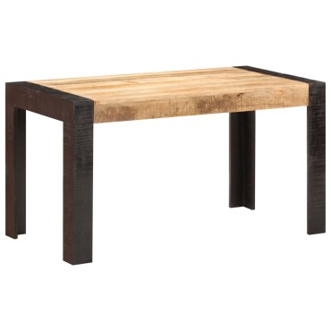 vidaXL Τραπεζαρία 140x70x76cm από Μασίφ Ακατέργαστο Ξύλο Μάνγκο 1 τεμ.