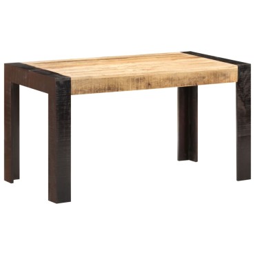 vidaXL Τραπεζαρία 140x70x76cm από Μασίφ Ακατέργαστο Ξύλο Μάνγκο 1 τεμ.