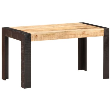 vidaXL Τραπεζαρία 140x70x76cm από Μασίφ Ακατέργαστο Ξύλο Μάνγκο 1 τεμ.