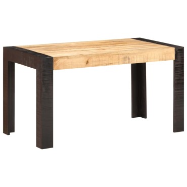 vidaXL Τραπεζαρία 140x70x76cm από Μασίφ Ακατέργαστο Ξύλο Μάνγκο 1 τεμ.